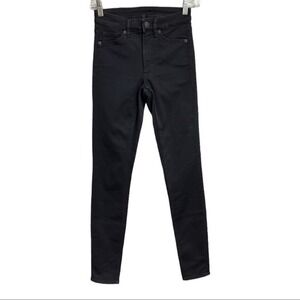 Mocki Denim Women's Black Slim Mid Waist Stretch Skinny Jeans‎ Size 25